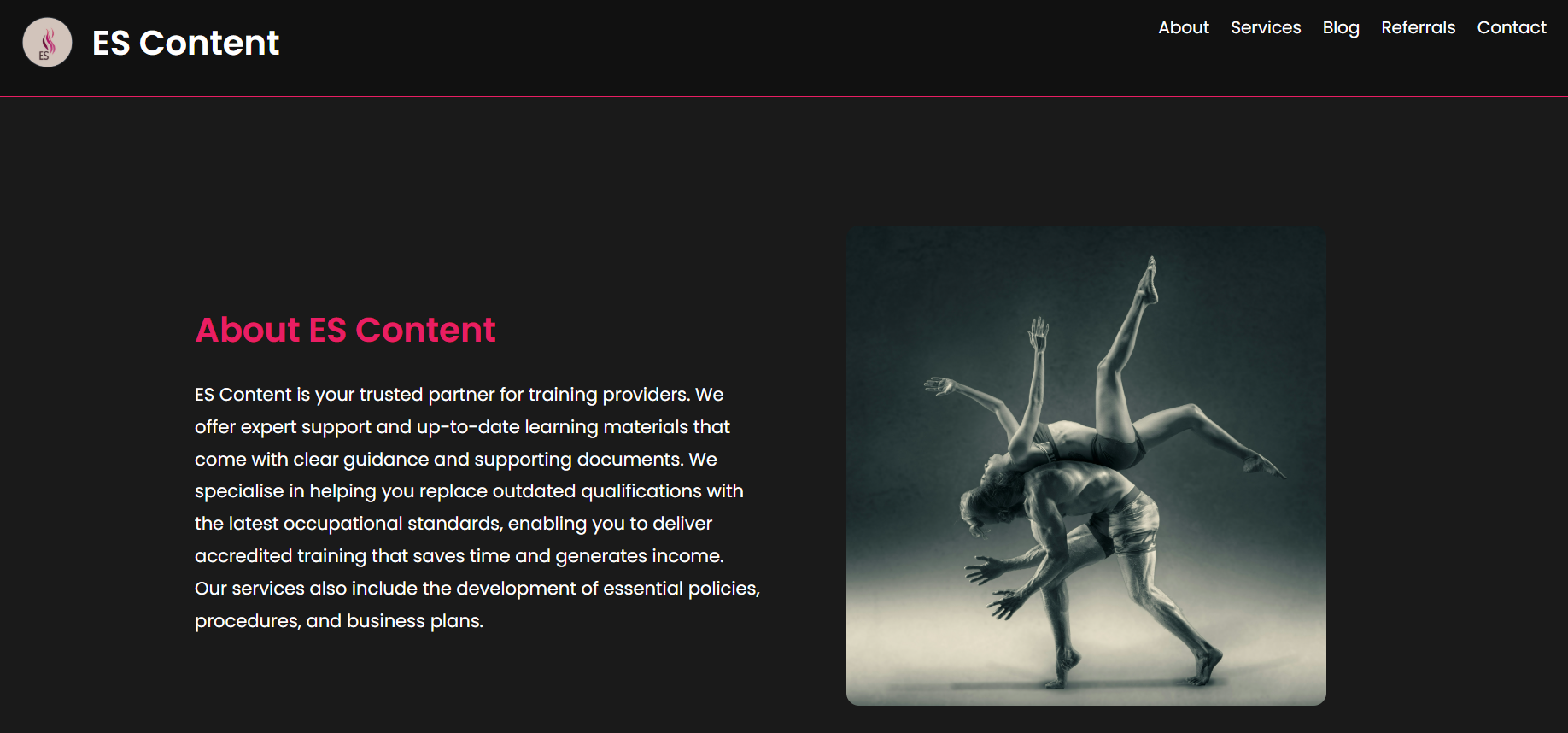 escontent.co.za Website Screenshot